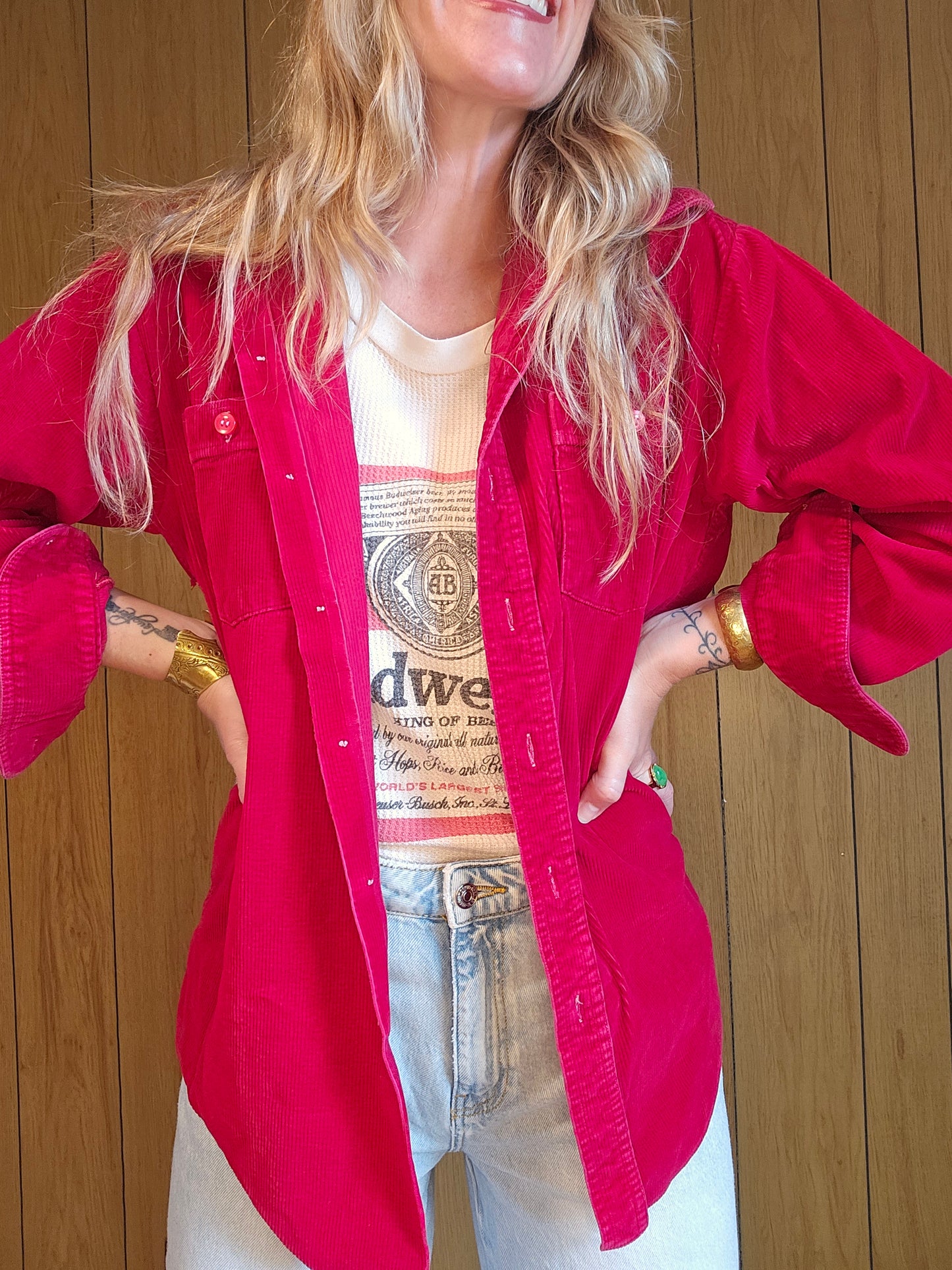 60s Harcrest X Wheel Cordoroy Button Down (M-L-XL)