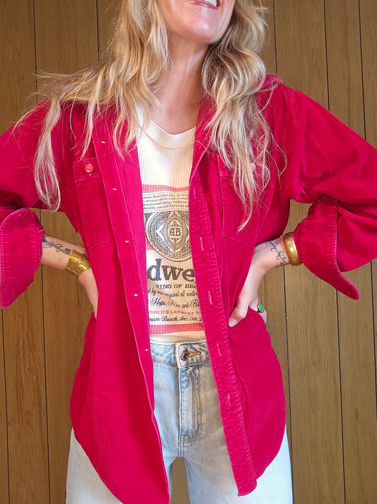 60s Harcrest X Wheel Cordoroy Button Down (M-L-XL)