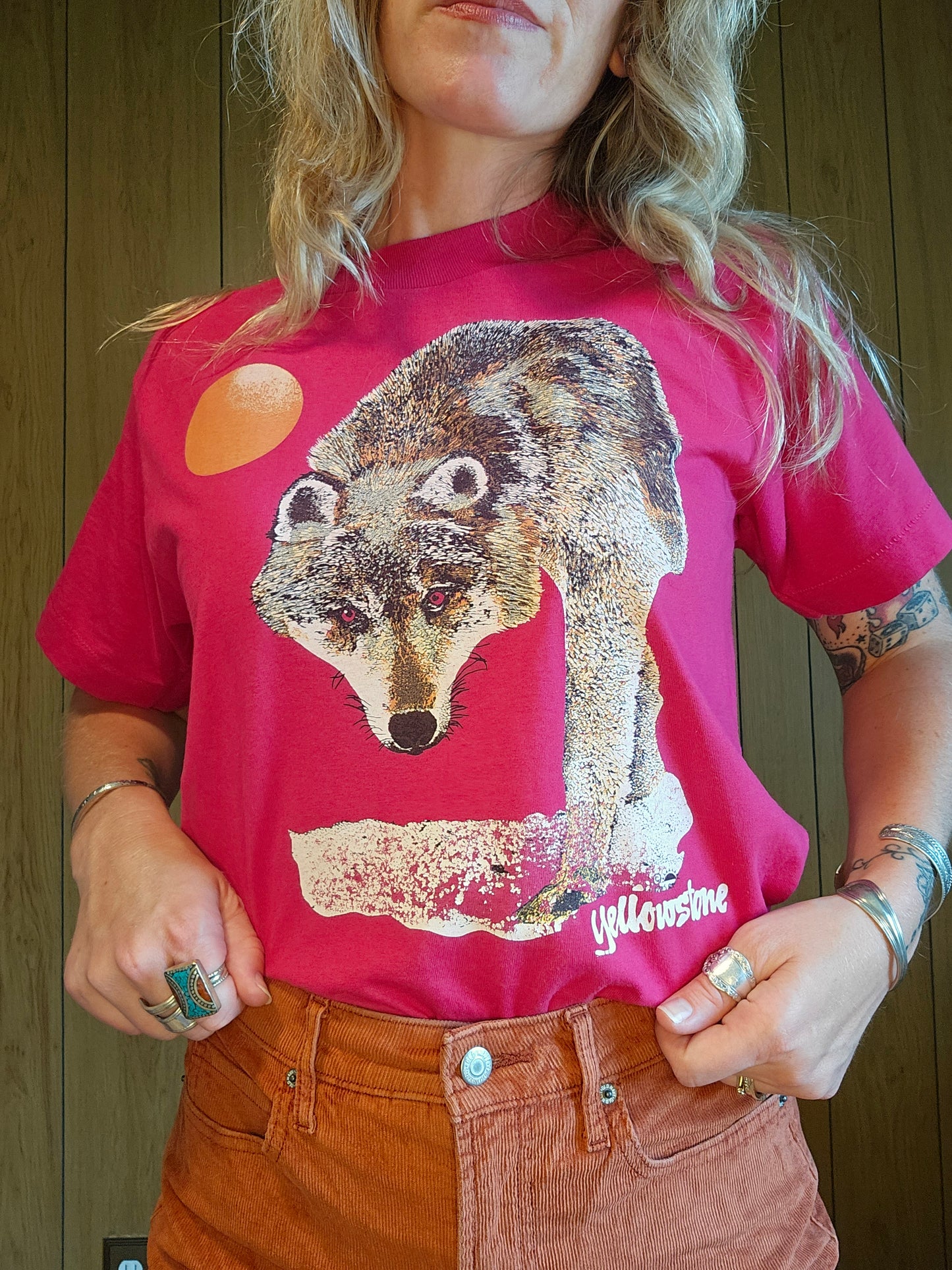 80s/90s Yellowstone Wolf Tee (M)