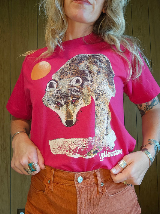 80s/90s Yellowstone Wolf Tee (M)