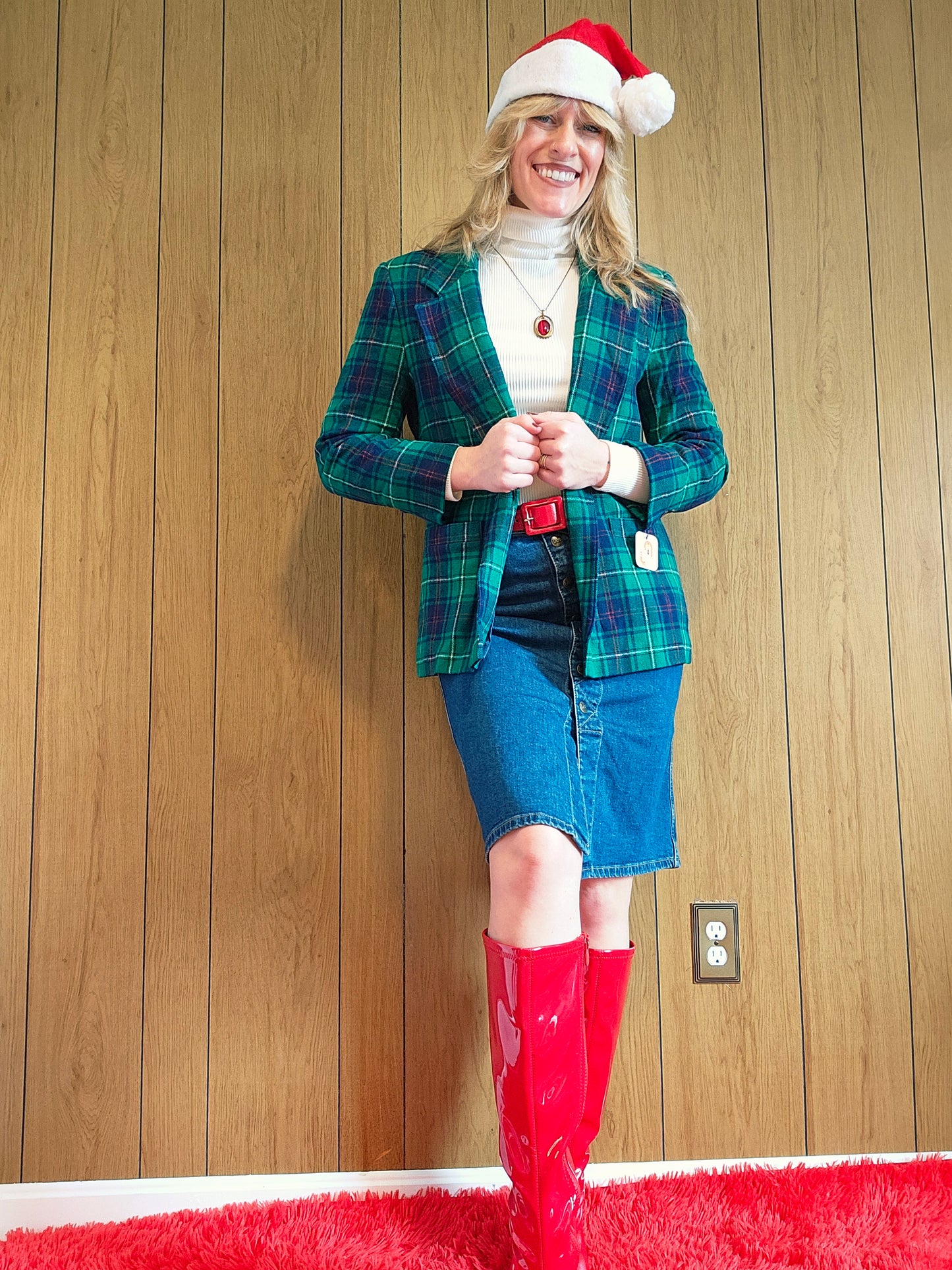 80s Plaid Pendleton Blazer (S/M)