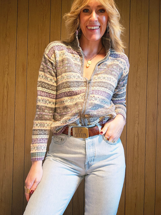 90s Full Zip Sweater (M)