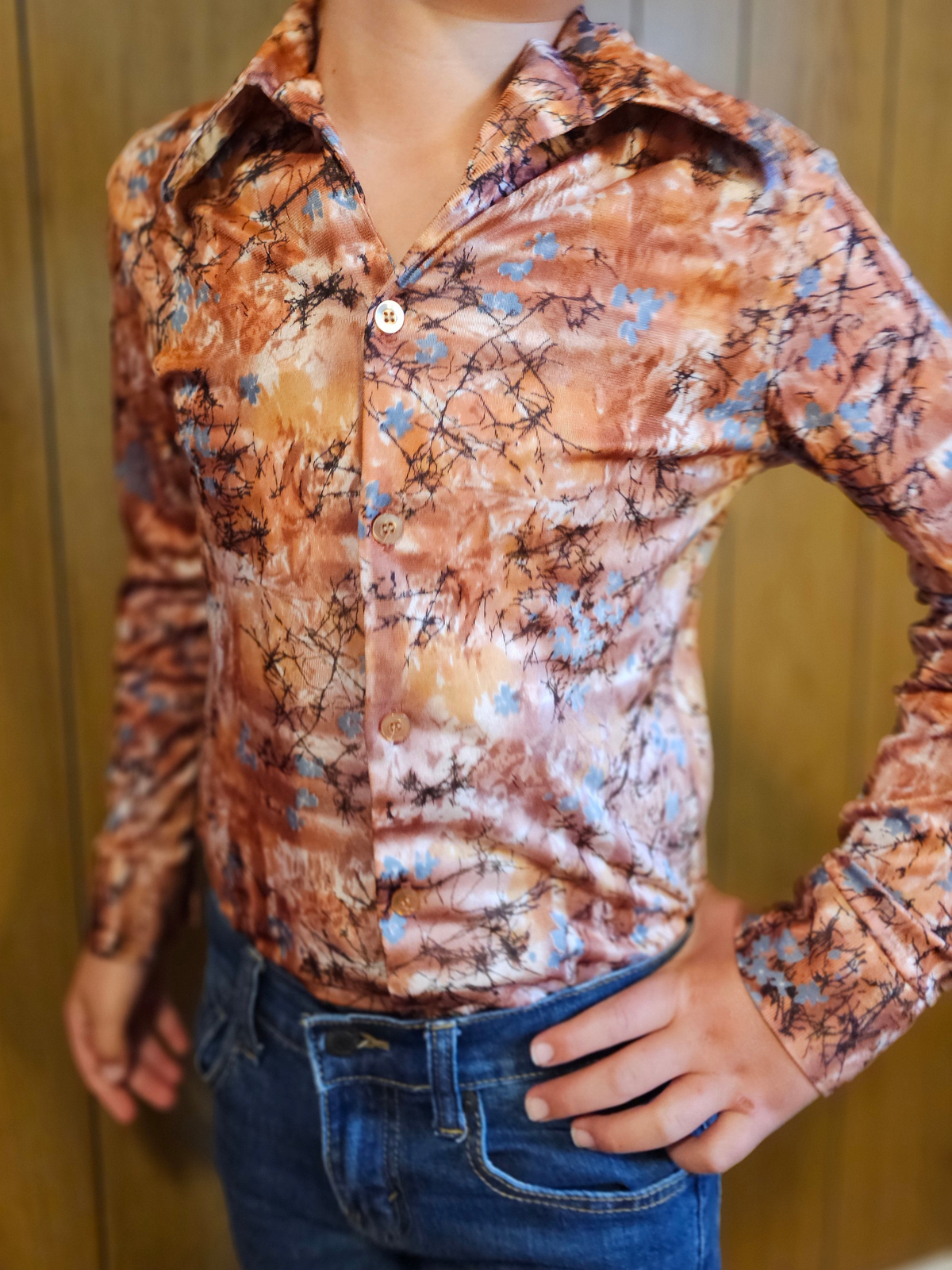 60s/70s Boys MW Button Down (YM/L)