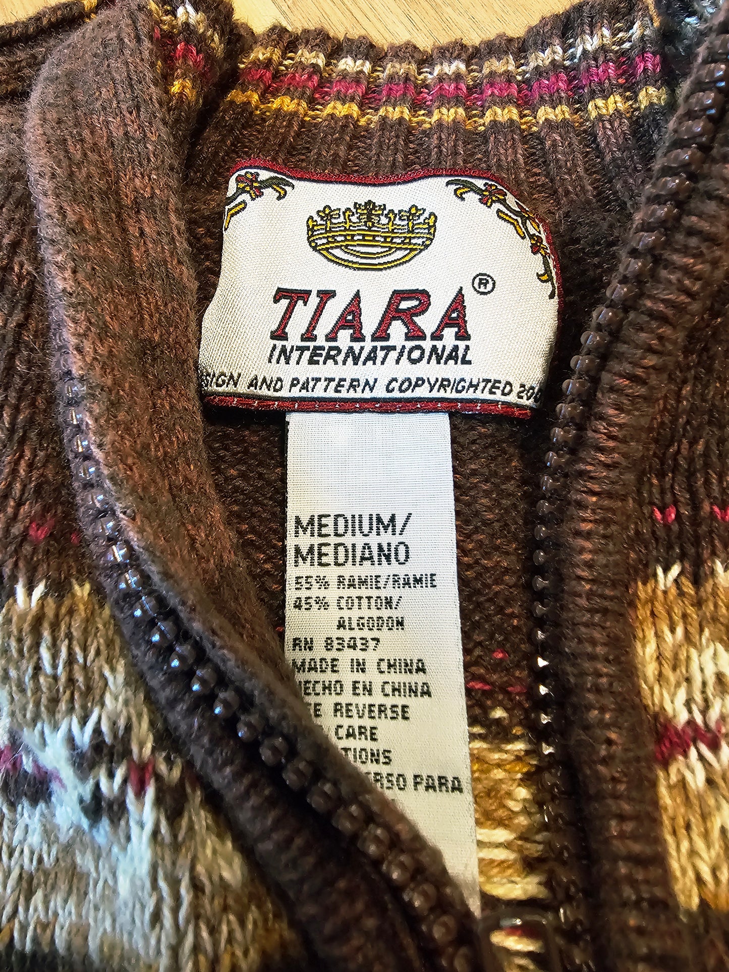 90s Full Zip Sweater (M)