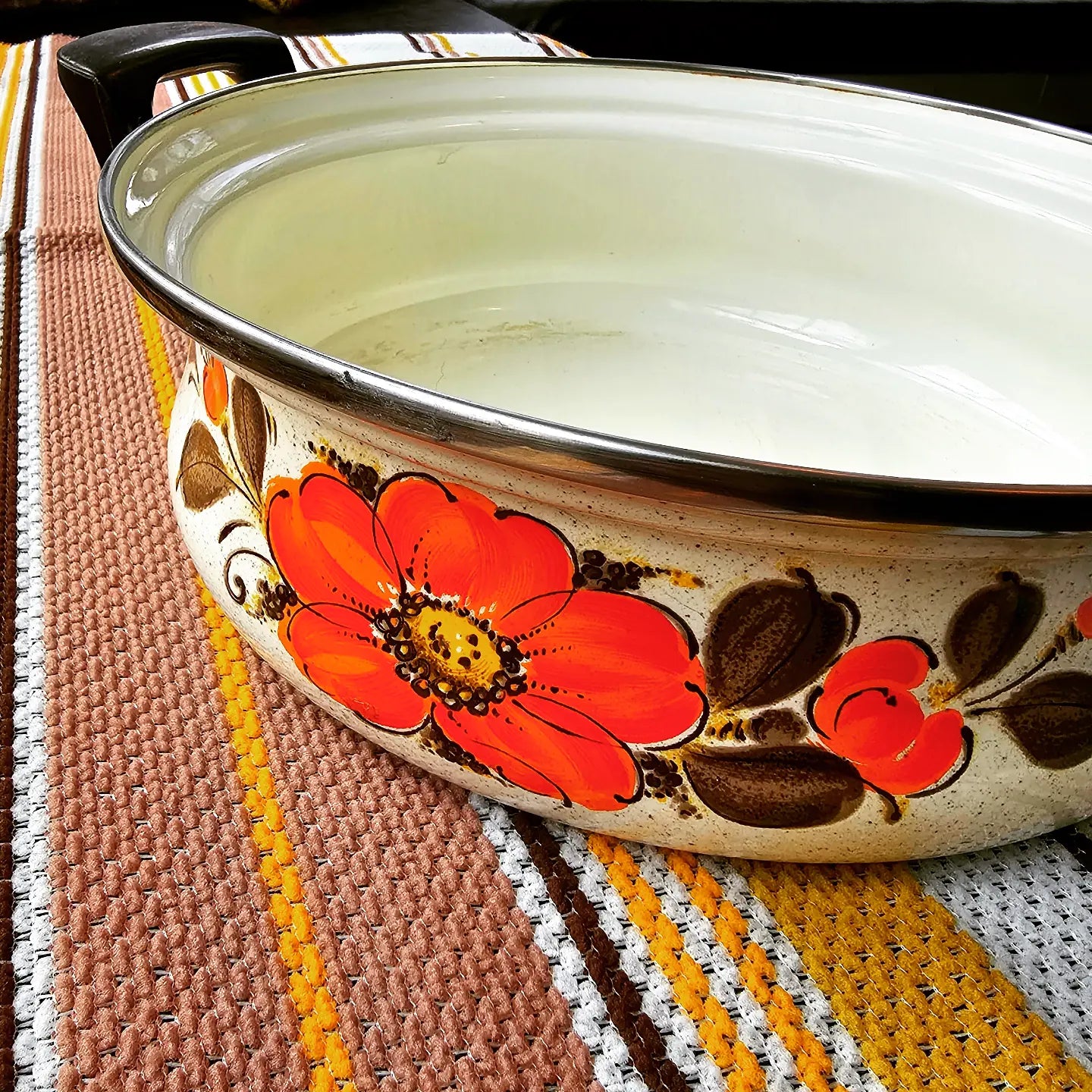 Sanko Enameled Vintage Cookware From Japan Show Pans Mid Century